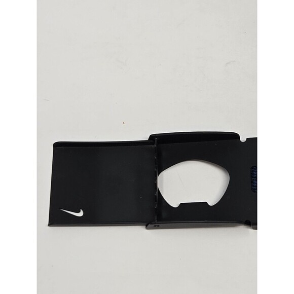NIKE NAVY BLUE WEBBING WOVEN FABRIC UTILITY BELT MATTE BLACK BUCKLE MEN OS GOLF - Picture 7 of 12